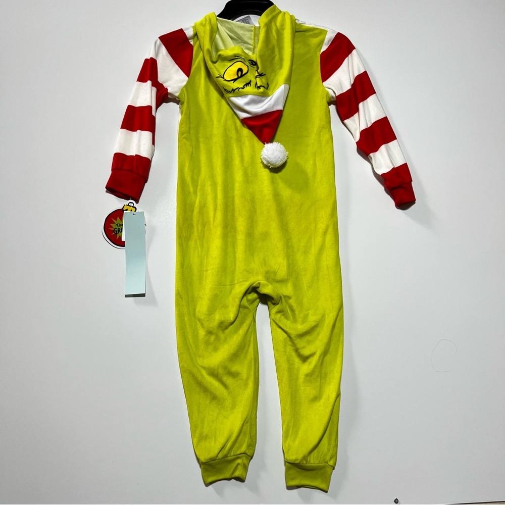 NWT Kids The Grinch Christmas Long Sleeve Union Suit- Green XS - Picture 7 of 8